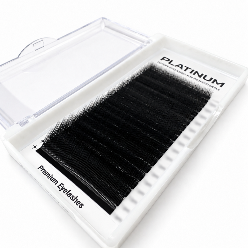 Fertige Wimpernbüschel 2D Schwarz U-Shape Curl L 0.07 7–13 mm PLATINUM