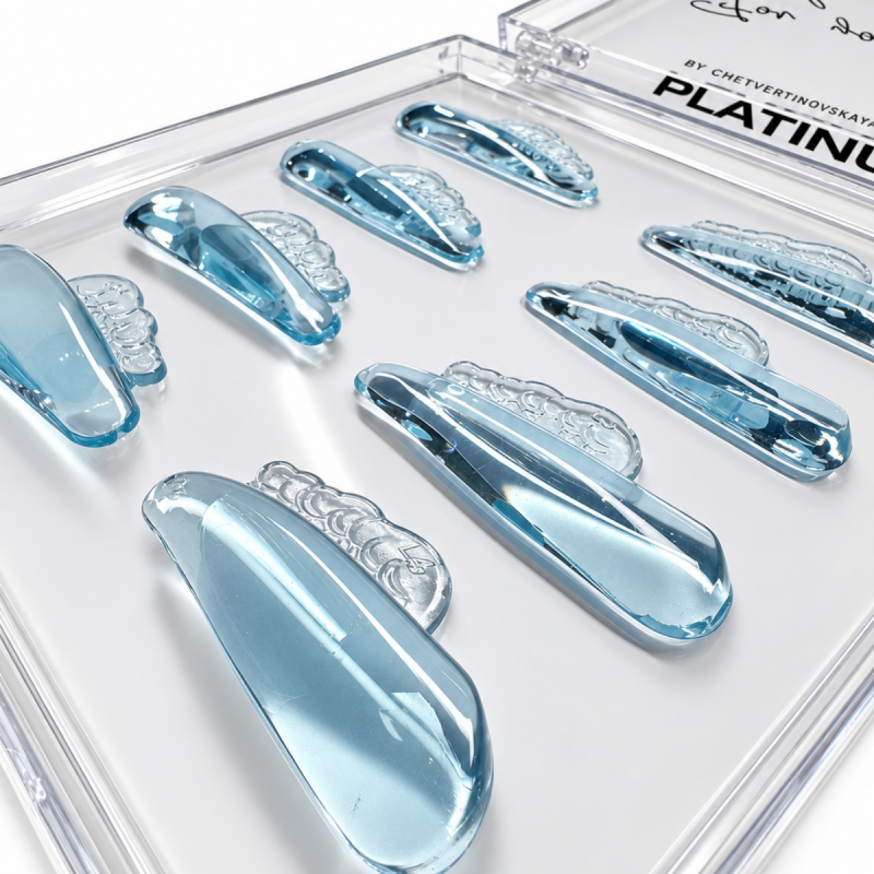 Silikonowe wałeczki do liftingu rzęs Wave skręt V 4 pary PLATINUM