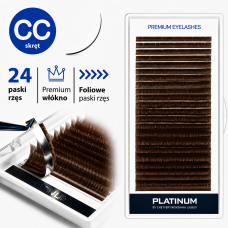 Wimpernverlängerung Braune PLATINUM 24 Linien Schwung СC 0.07 6-13mm NEW