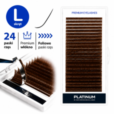 Wimpernverlängerung Braune PLATINUM 24 Linien Schwung L 0.07 6-13mm NEW