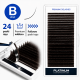 Wimpernverlängerung Dark Choco PLATINUM 24 Linien Schwung B 0.10 6-13mm NEW
