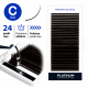 Eyelash Extensions Dark Choco PLATINUM 24 lines Сurl C 0.07 12mm NEW