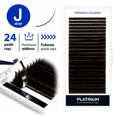Wimpernverlängerung Dark Choco PLATINUM 24 Linien Schwung J 0.07 4-7mm NEW