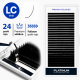 Wimpernverlängerung Schwarz PLATINUM 24 Linien Schwung LC 0.10 7mm NEW