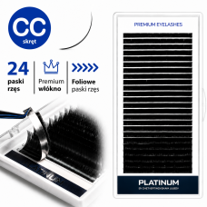 Wimpernverlängerung Schwarz PLATINUM 24 Linien Schwung CC 0.085 8mm NEW