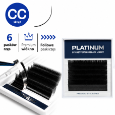 Wimpernverlängerung Schwarz PLATINUM 6 Linien Schwung CC 0.10 18mm NEW small