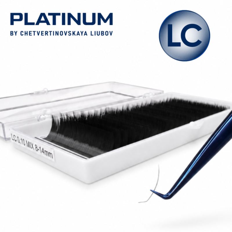 Eyelash Extensions Black PLATINUM 24 lines Сurl LC 0.07 11mm NEW