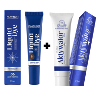 Hybrid-Farbstoff für Augenbrauen 06 Dark Brown PLATINUM + Aktivator GRATIS