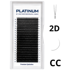 Fertige Wimpernbüschel 2D Schwarz U-Shape Curl CС 0.07 7–13 mm PLATINUM