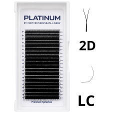 Fertige Wimpernbüschel 2D Schwarz YY-Double Curl LC 0.07 6–13 mm PLATINUM