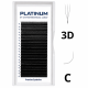 Ready Fan Eyelash Clusters 3D Black U-Shape Curl C 0.07 13 mm PLATINUM