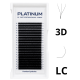 Rzęsy kępki do przedłużania 3D Czarne W-Shape Skręt LС 0.07 6-13 mm PLATINUM