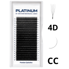 Fertige Wimpernbüschel 4D Schwarz U-Shape Curl CС 0.07 7–13 mm PLATINUM
