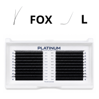 Fertige Wimpernbüschel FOX Schwarz Curl L 0.07 8–13 mm PLATINUM
