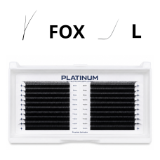 Fertige Wimpernbüschel FOX Schwarz Curl L 0.07 8–13 mm PLATINUM