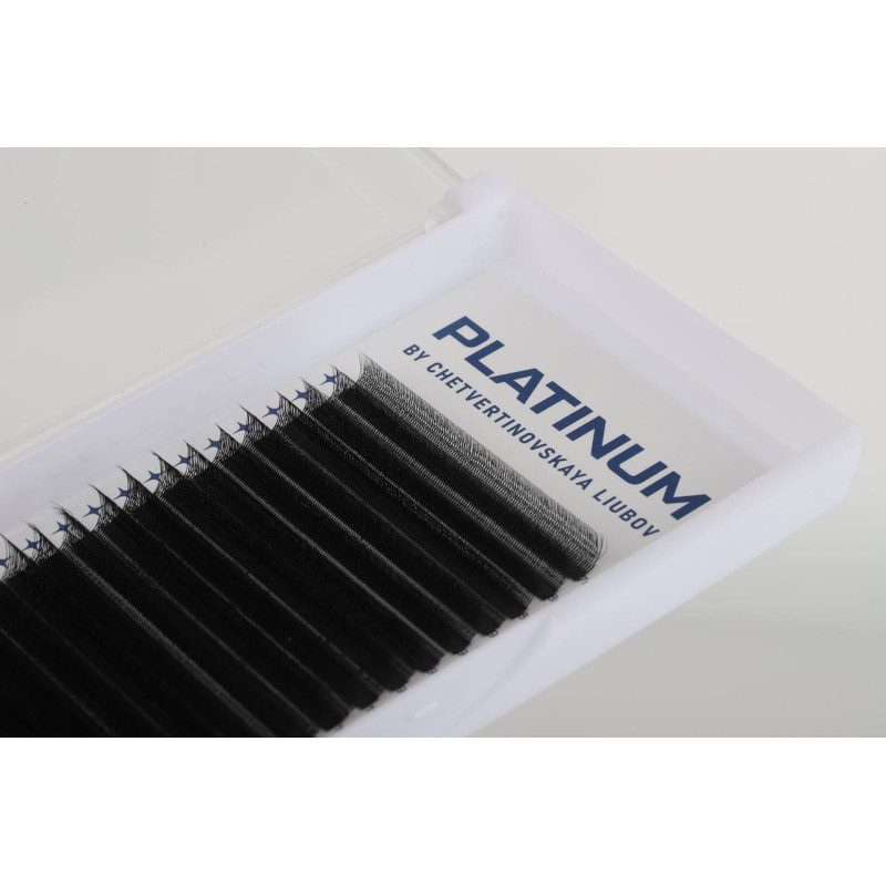 Rzęsy kępki do przedłużania 2D Czarne U-Shape Skręt C 0.07 7-13 mm PLATINUM