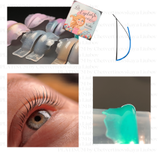 Silikon-Wimpernlaminierungsrollen 6 Paare Face Rod PLATINUM