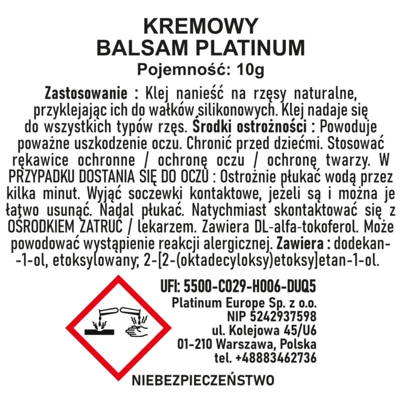 Kleber-Balsam für die Wimpernlaminierung + Gratis grüne Silikonpads Größe L PLATINUM