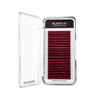 Rzęsy do Przedłużania Burgundy PLATINUM 20 Pasków Skręt С 0.07 6-14mm NEW